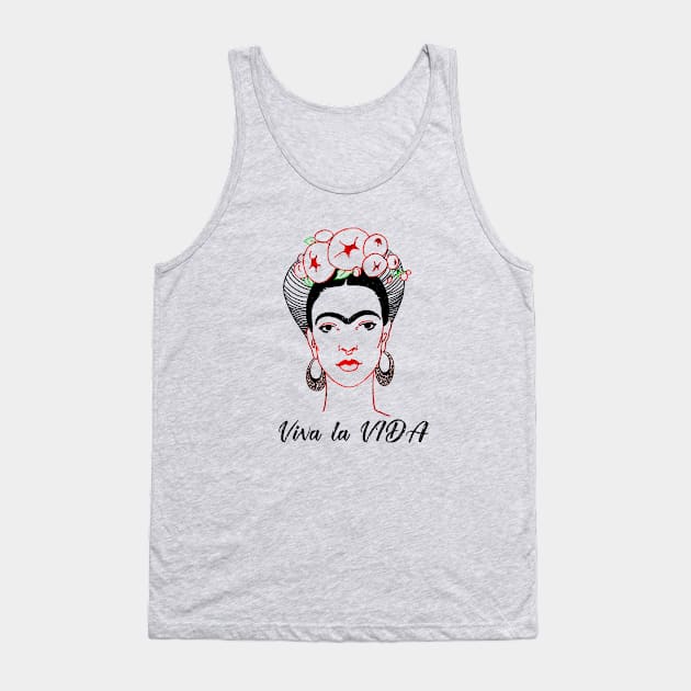 Frida kahlo portrait Tank Top by GalleryArtField